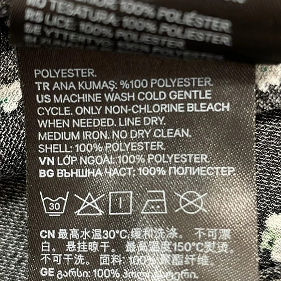 NWOT H&M Long Sleeve Black Floral Print Tunic Shift Dress Pockets 12 - Picture 13 of 14